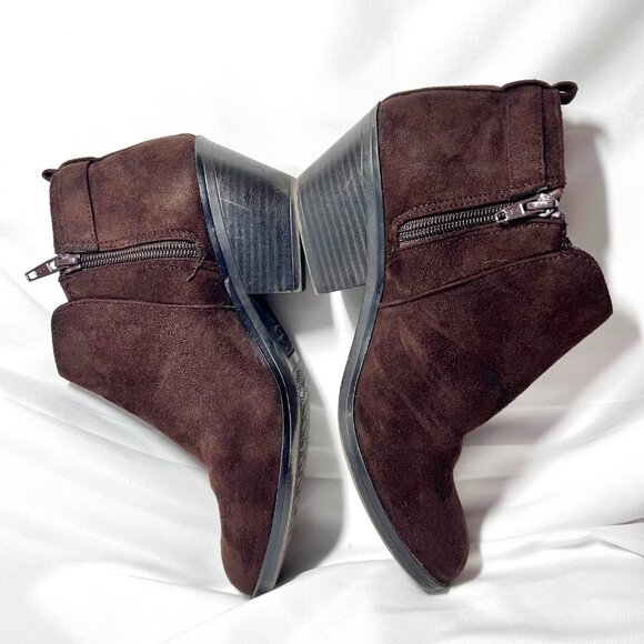 Life Sride Soft System-Women's Brown Cowgirl/Western Ankle Boots-Size 8 1/2-Com - Picture 5 of 16